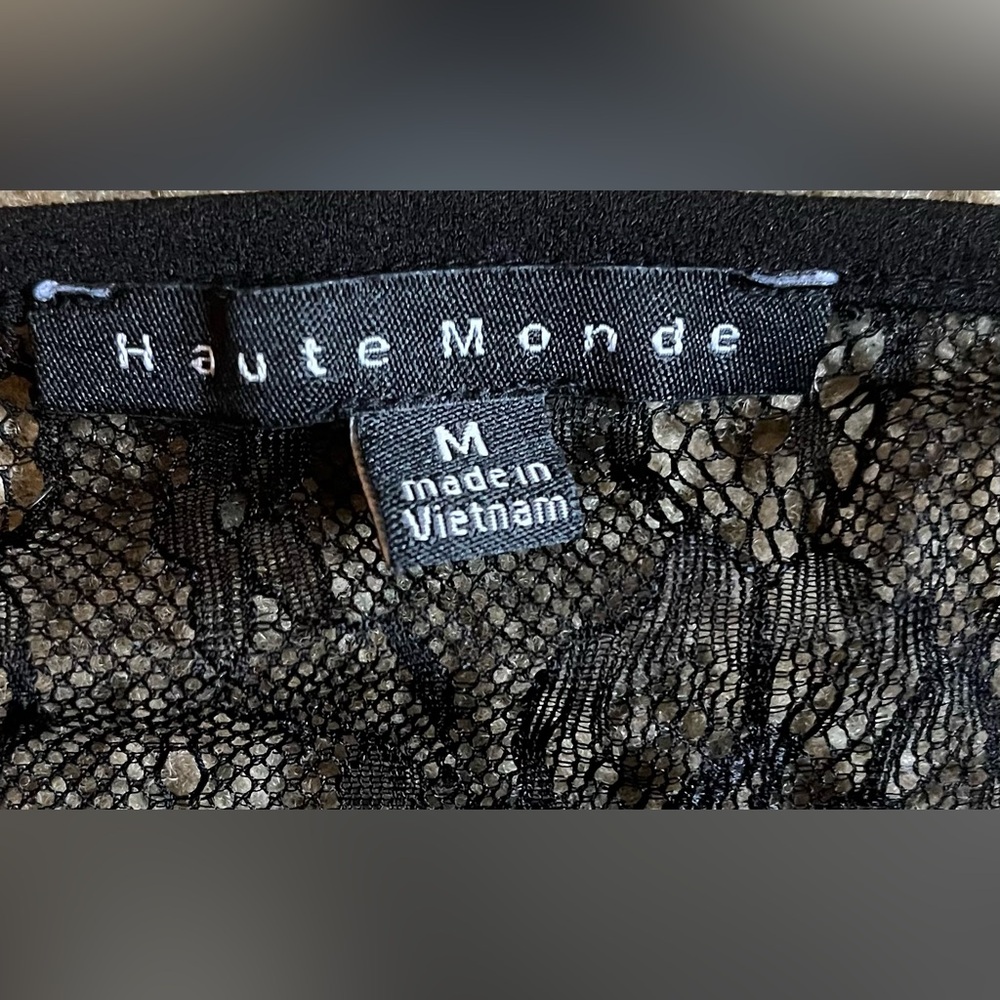 Haute Monde Black Lace Bodysuit size M - Picture 10 of 15